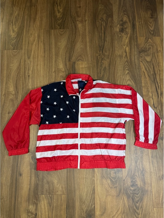 Other - Vintage 90s Arlee Sports USA American Flag Windbreaker Jacket XL Full Zip